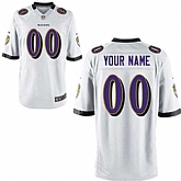 Men Nike Baltimore Ravens Customized White Team Color Stitched NFL Game Jersey,baseball caps,new era cap wholesale,wholesale hats